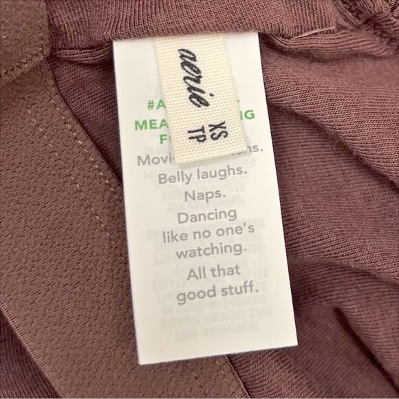 Aerie Brown Ribbed Applique Lace Longline Bralette | Size XS | NEW - Picture 6 of 7